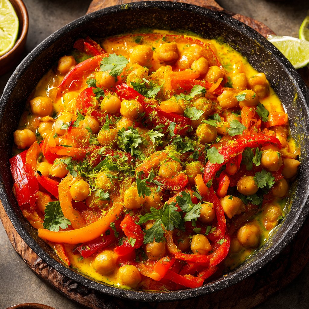 Jamaican Coconut Lime Chickpea Skillet
