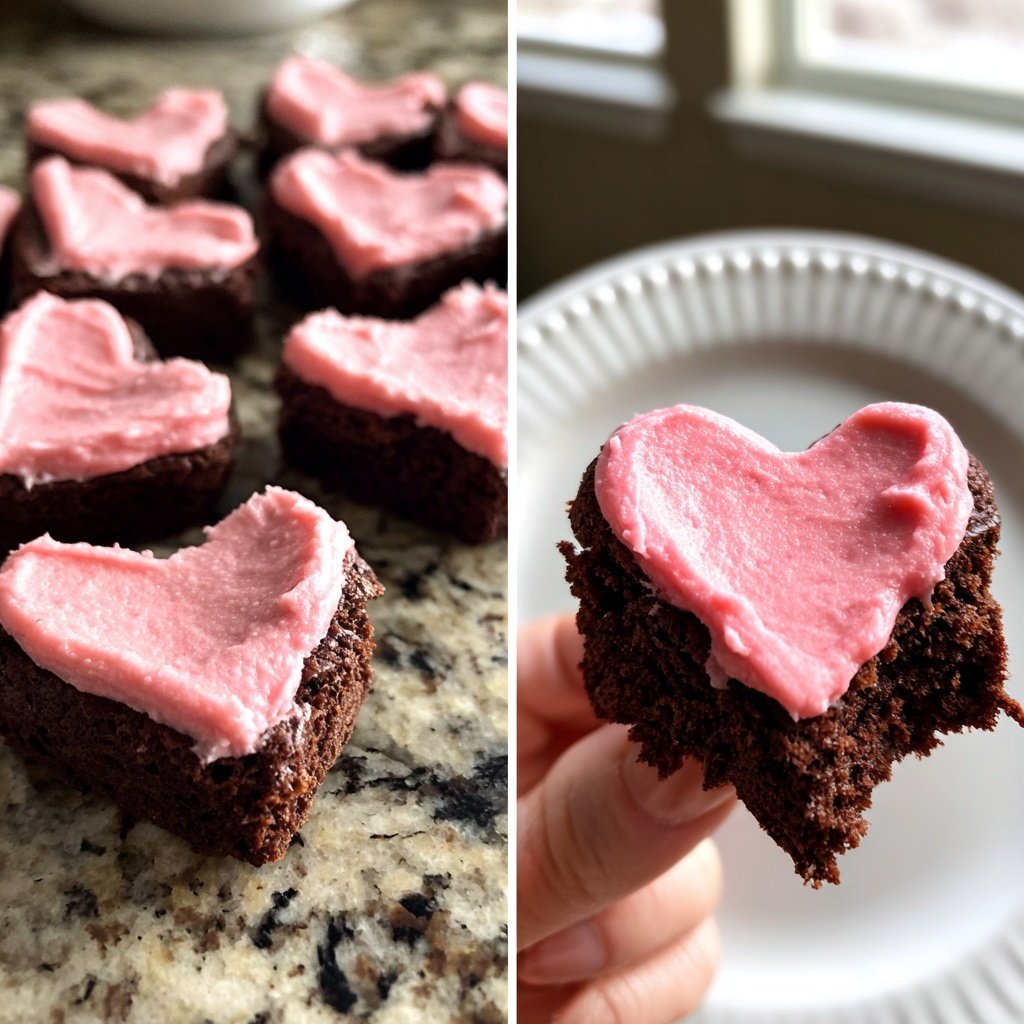 Valentines Treats Mini Brownie Hearts