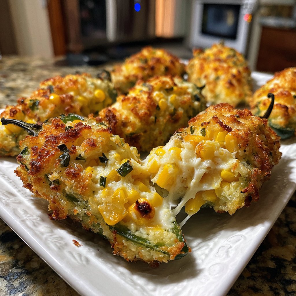 Jalapeno Poppers Stuffed with Corn