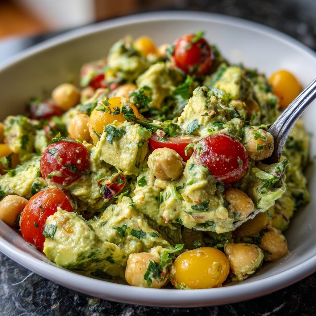 Healthy & Light Avocado Chickpea Salad
