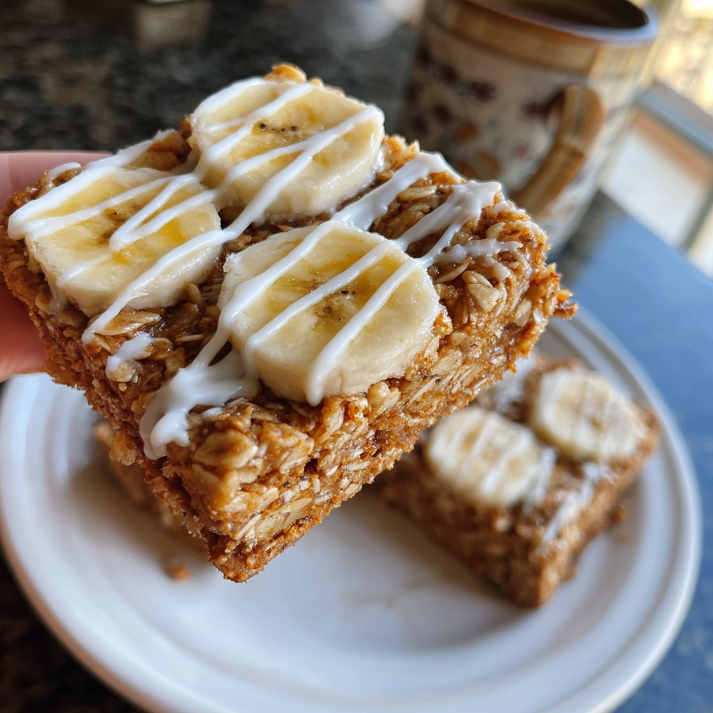Banana Oat Yogurt Squares