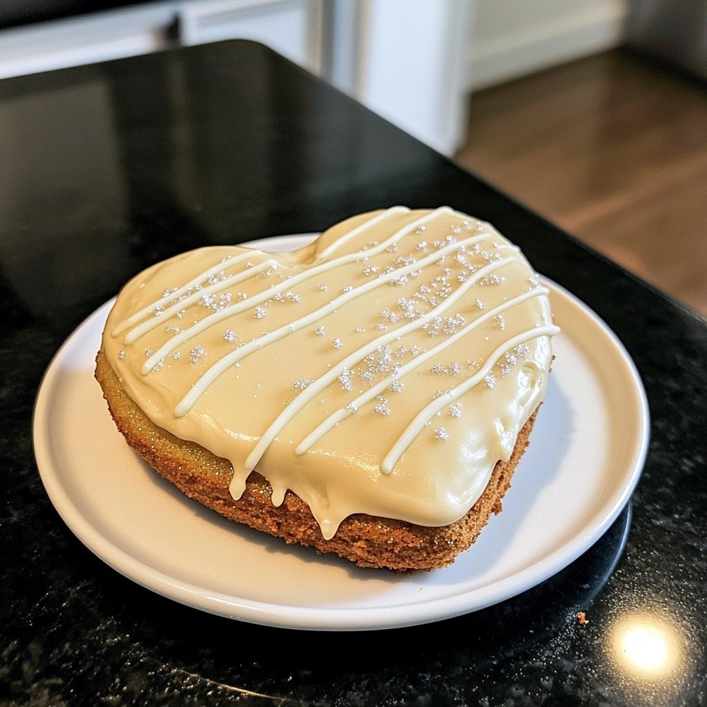 Mini Heart Cake with White Chocolate