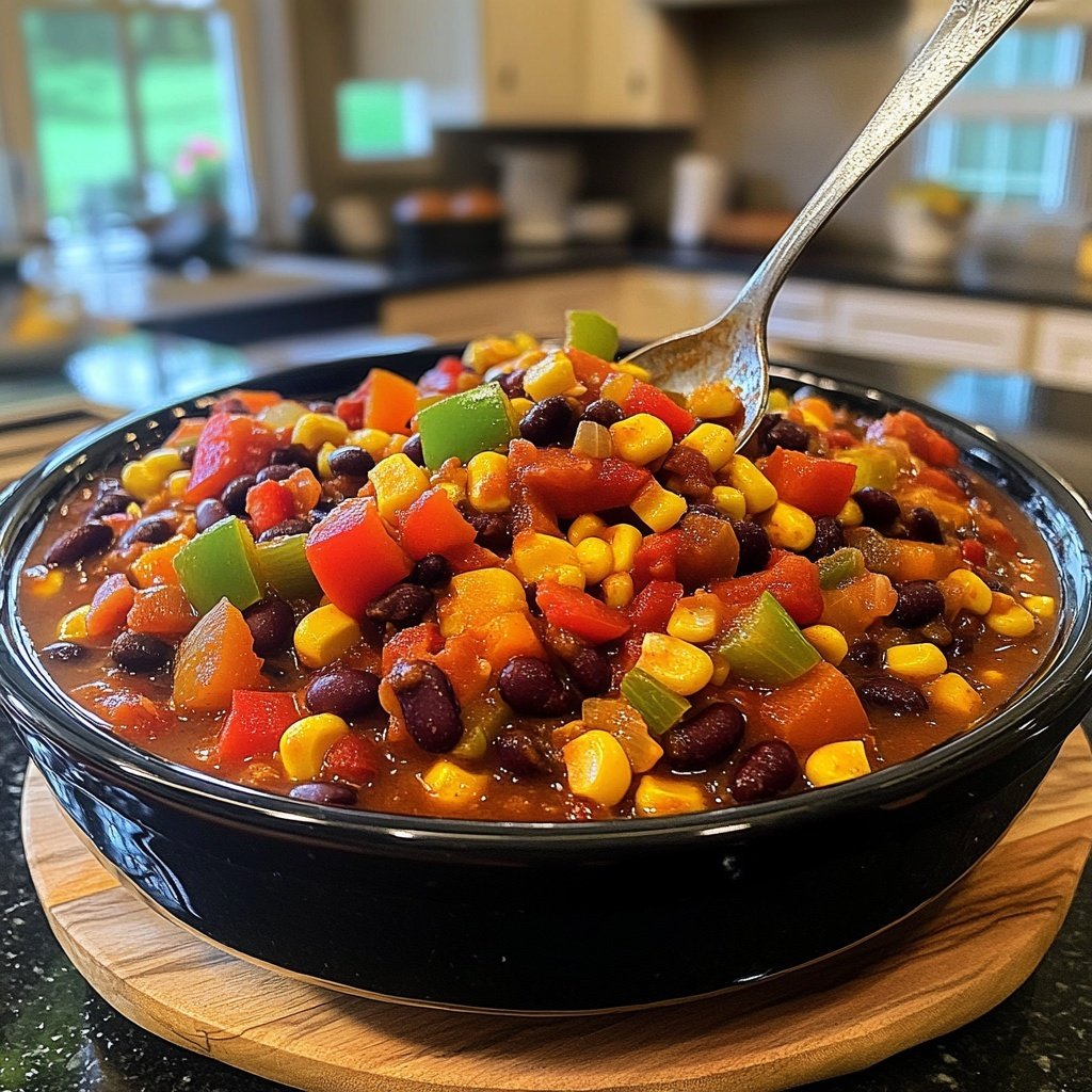 Healthy Crockpot Vegetable Chili