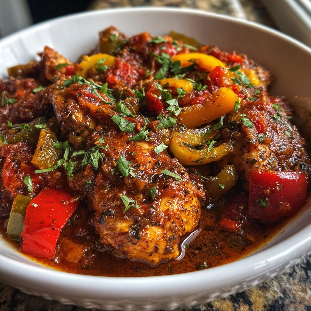 Cozy Crockpot Chicken Cacciatore