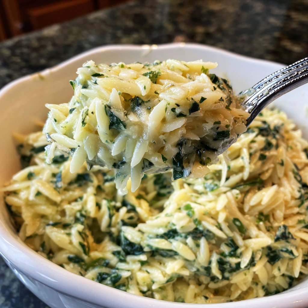 Creamy Spinach Parmesan Orzo