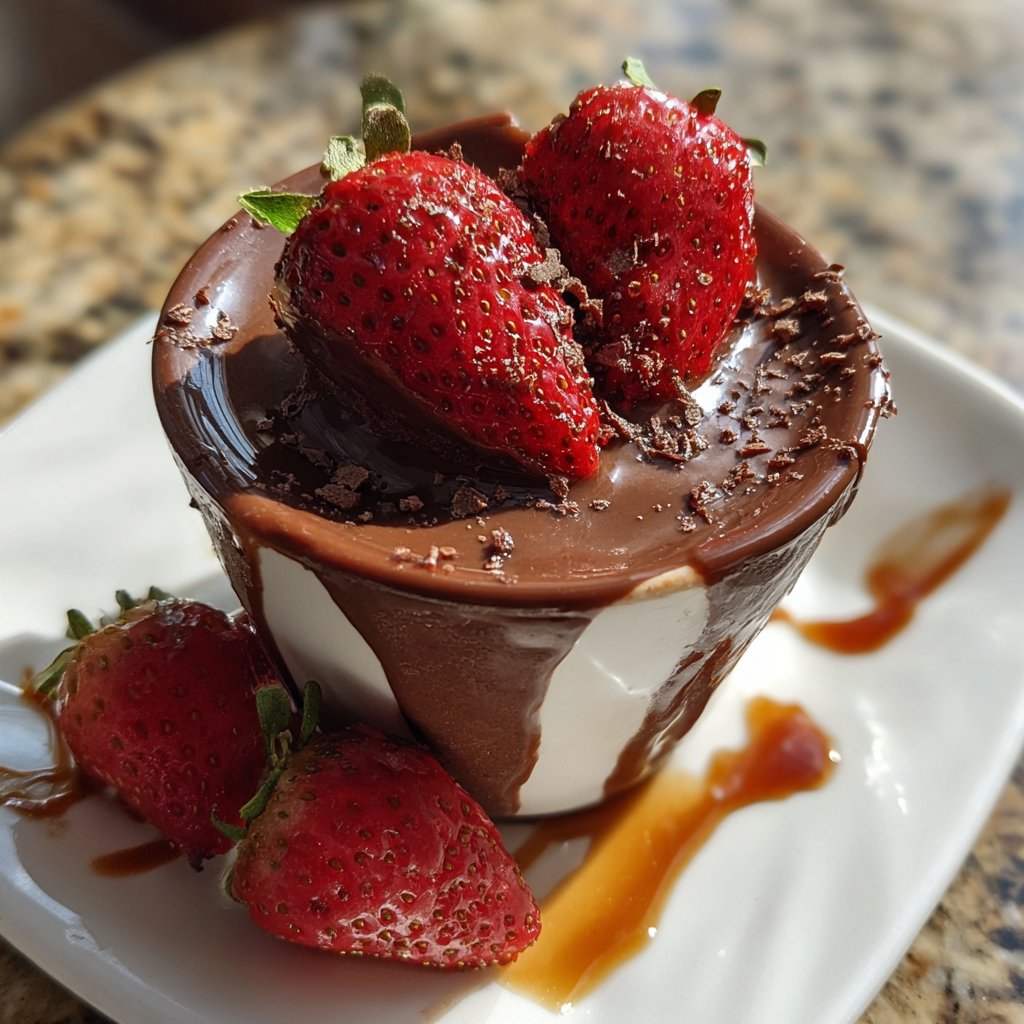 Dubai Chocolate Strawberry Cup With Date Syrup