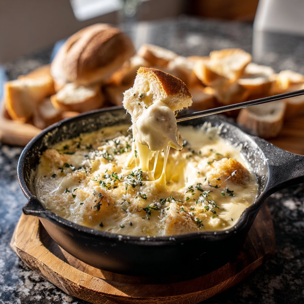 Fondue with Herb Infused Cheese