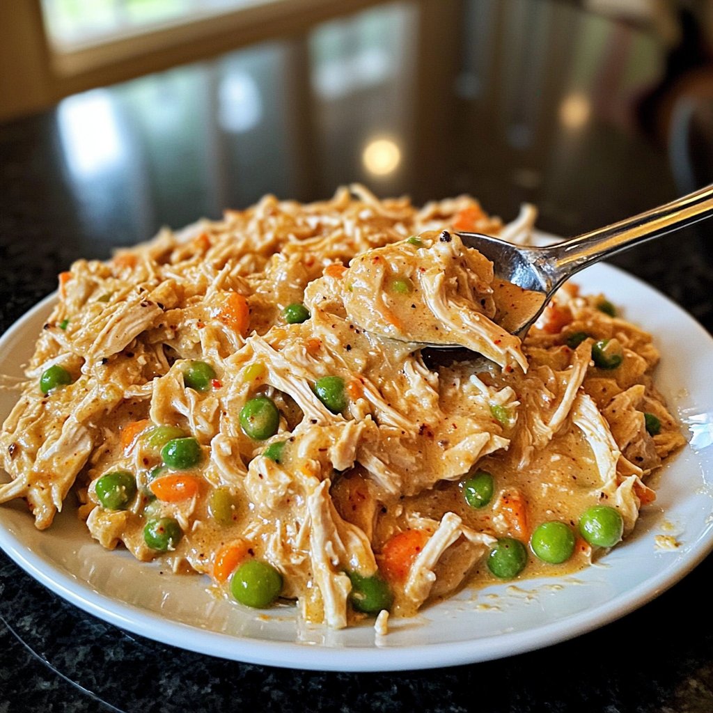 Spicy Crockpot Chicken Pot Pie Filling