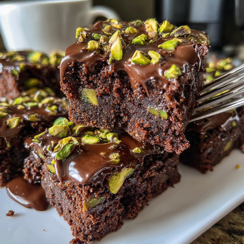 Chocolate Pistachio Brownies