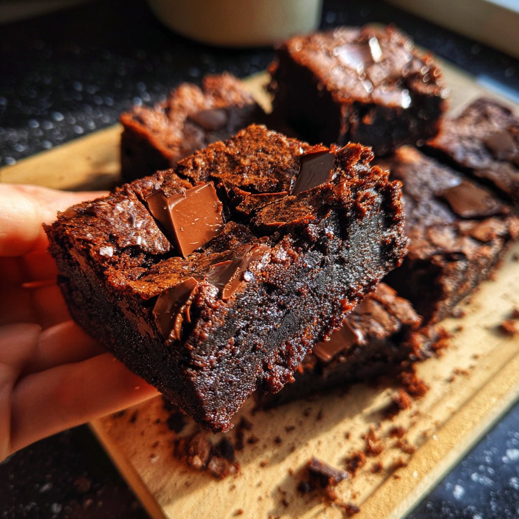 Crispy Sourdough Discard Brownies